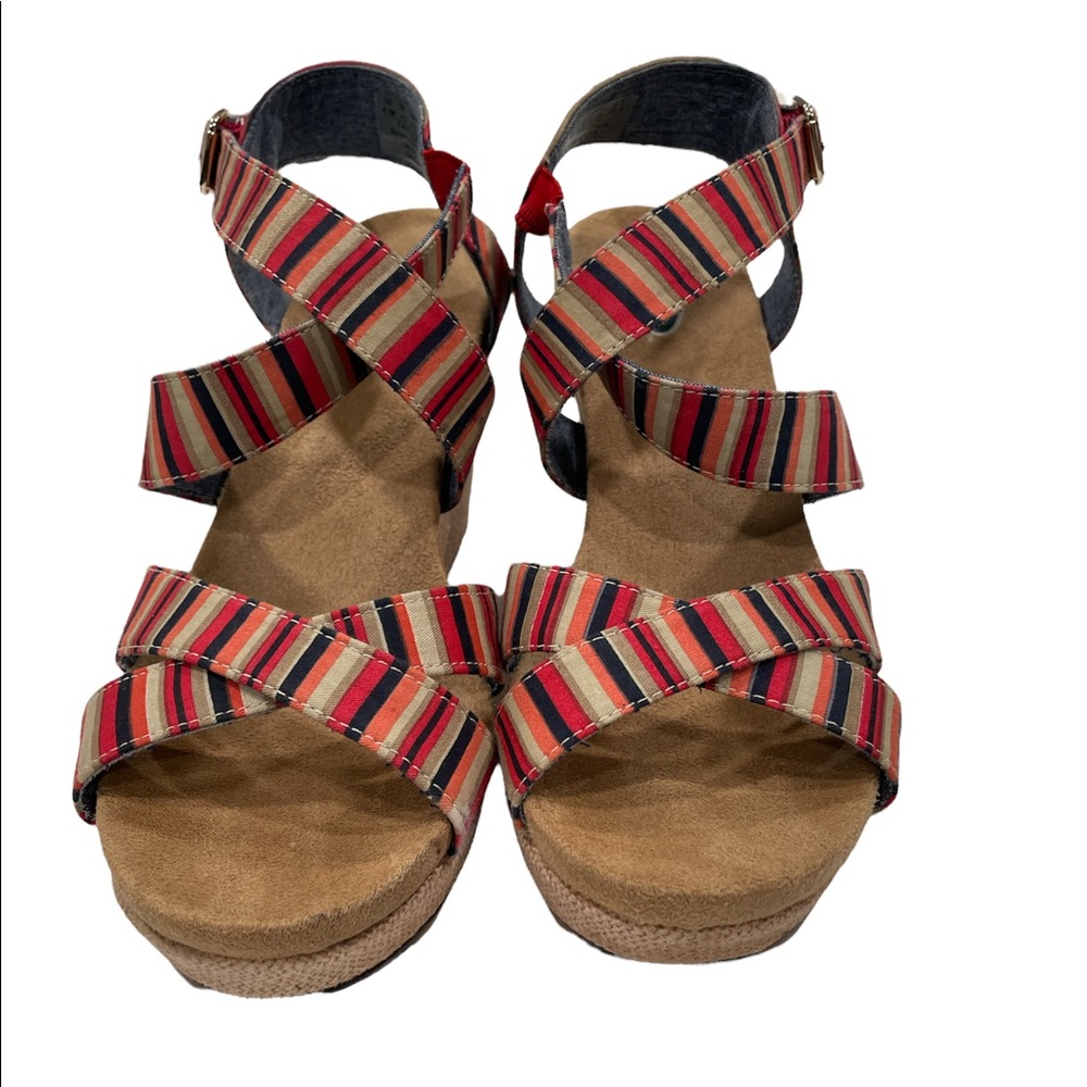 Dr. Scholl's Multicolor Striped 4 inch Wedges-6.5